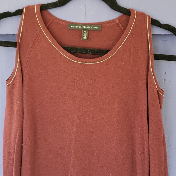 Shoulder cut out cashmere blend long sleeve - Picture 4 of 6